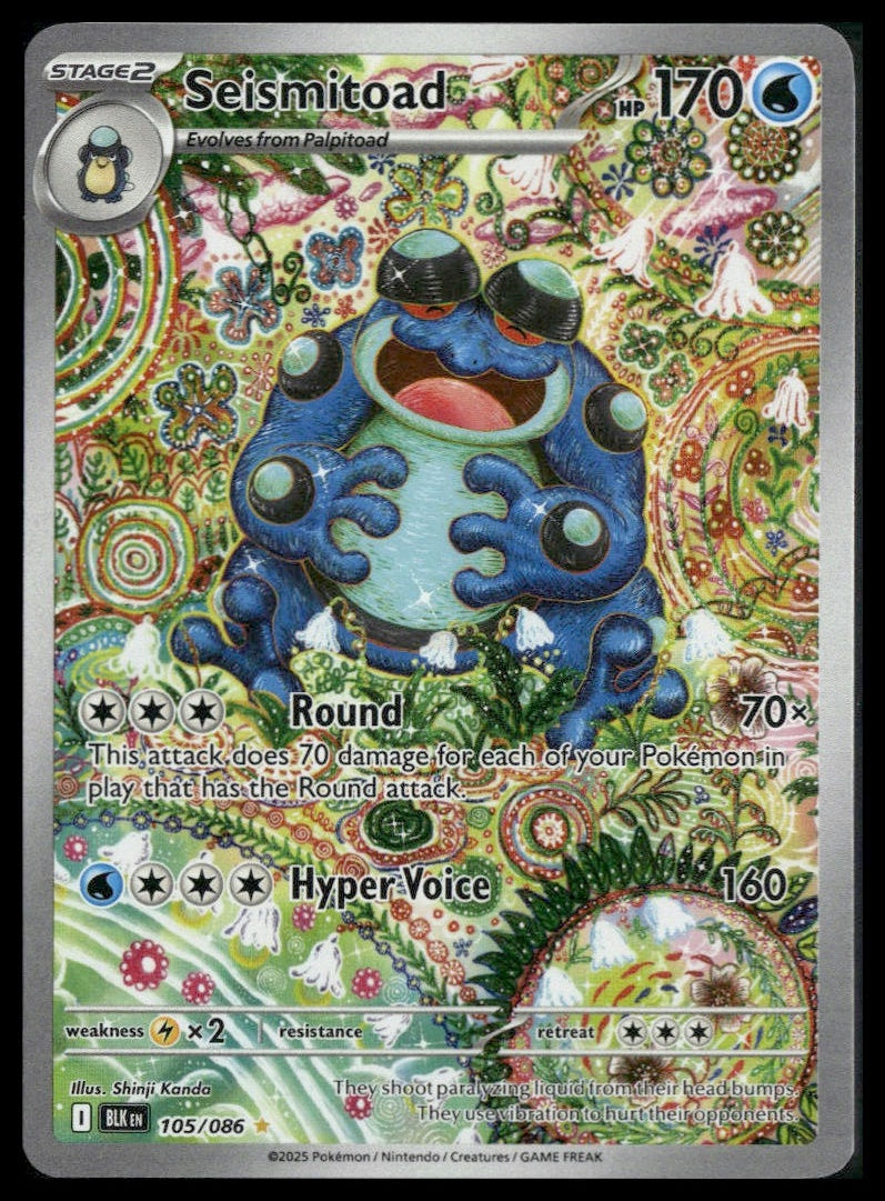 Seismitoad #105/086 Black Bolt NM