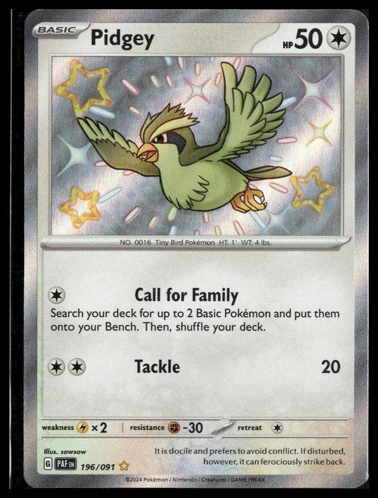 Pidgey #196/091 Paldean Fates NM