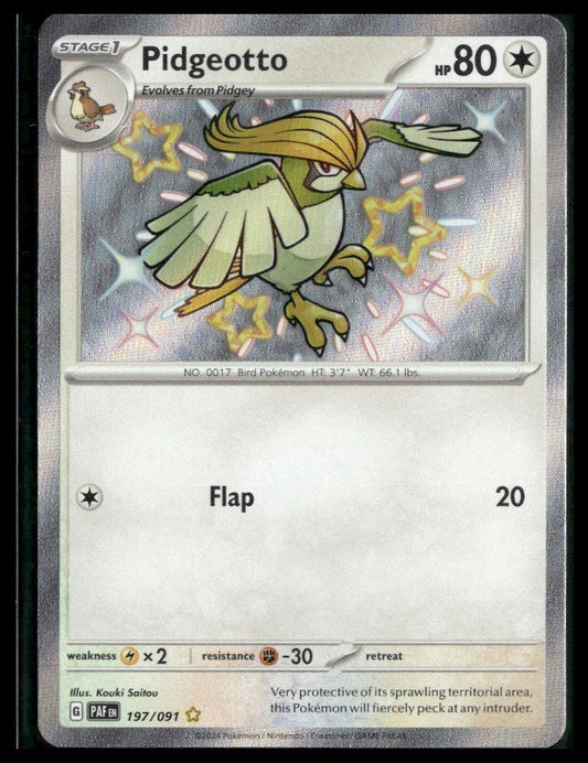 Pidgeotto #197/091 Paldean Fates NM