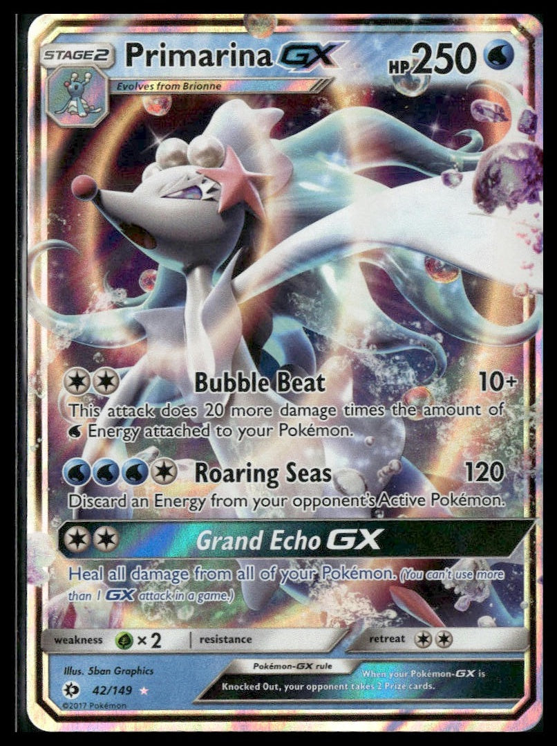 Primarina GX #42/149 SM Base Set VLP