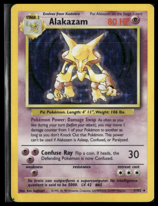 Alakazam #001/102 Base Set MP/HP