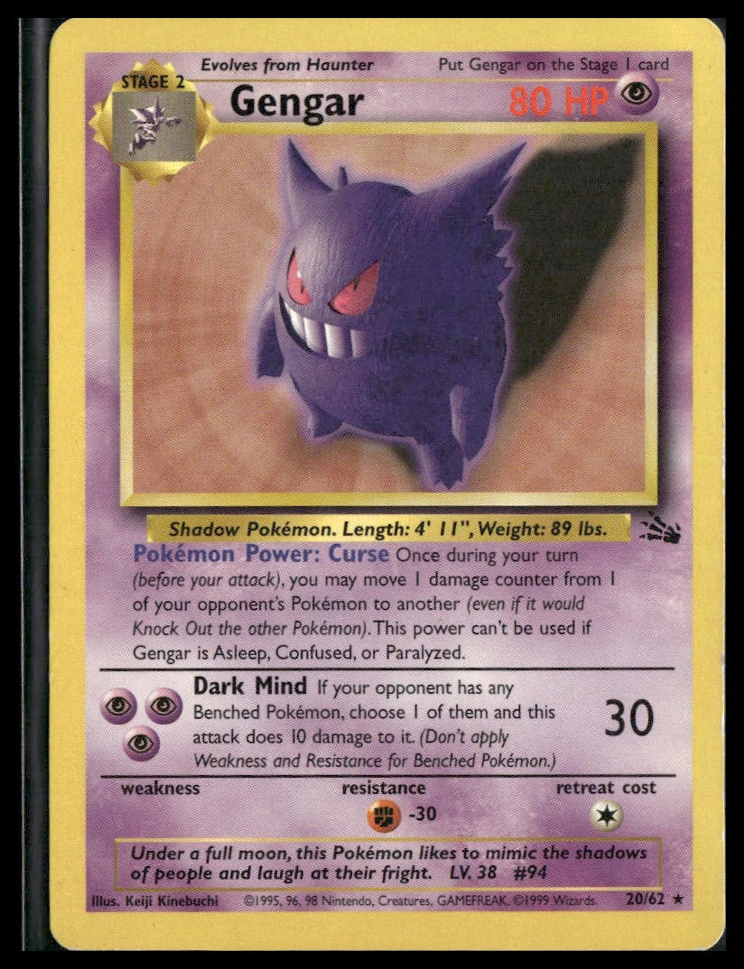 Gengar #20/62 Fossil MP