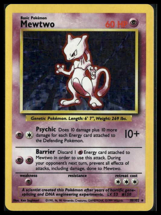 Mewtwo #010/102 Base Set MP