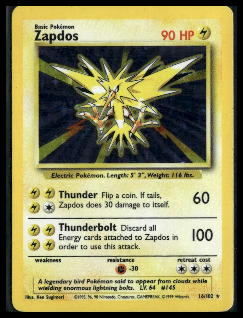 Zapdos #016/102 Base Set MP