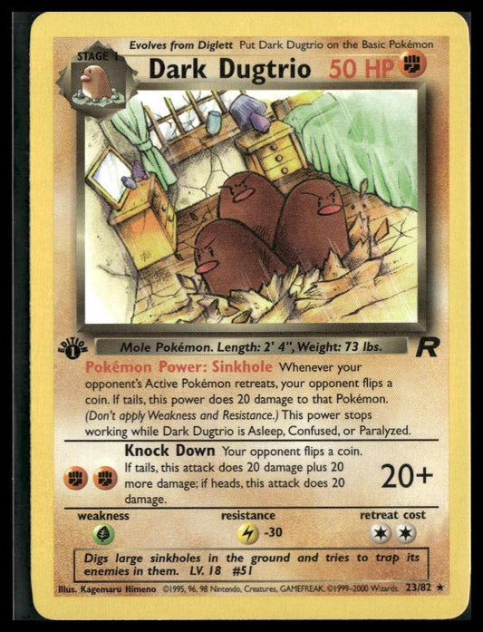 Dark Dugtrio #23/82 1st Edition Team Rocket VLP