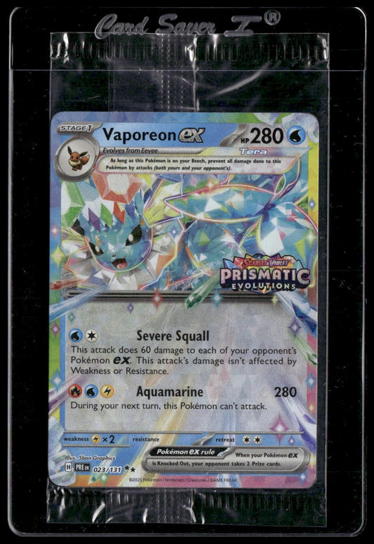 Vaporeon ex #023/131 STAMP Prismatic Evolutions NM