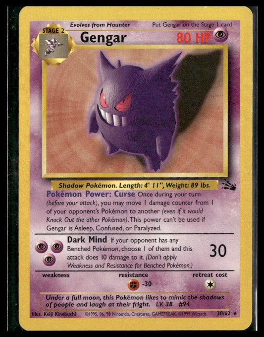 Gengar #20/62 Fossil LP