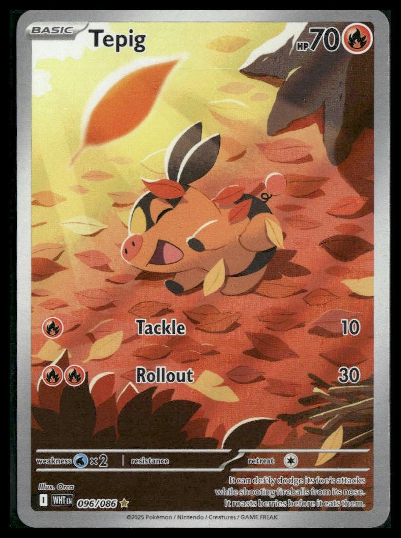 Tepig #096/086 White Flare NM