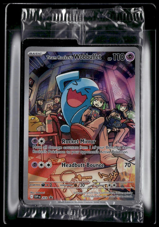 Team Rocket's Wobbuffet #203 SEALED Scarlet & Violet Promo Cards NM
