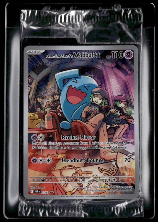 Team Rocket's Wobbuffet #203 SEALED Scarlet & Violet Promo Cards NM