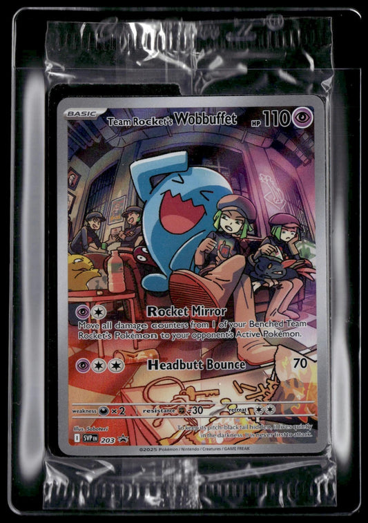 Team Rocket's Wobbuffet #203 SEALED Scarlet & Violet Promo Cards NM