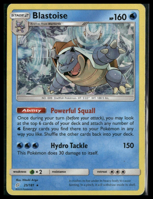Blastoise #25/181 Cracked Ice Holo Team Up LP