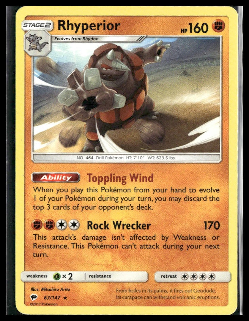 Rhyperior #67/147 Burning Shadows LP