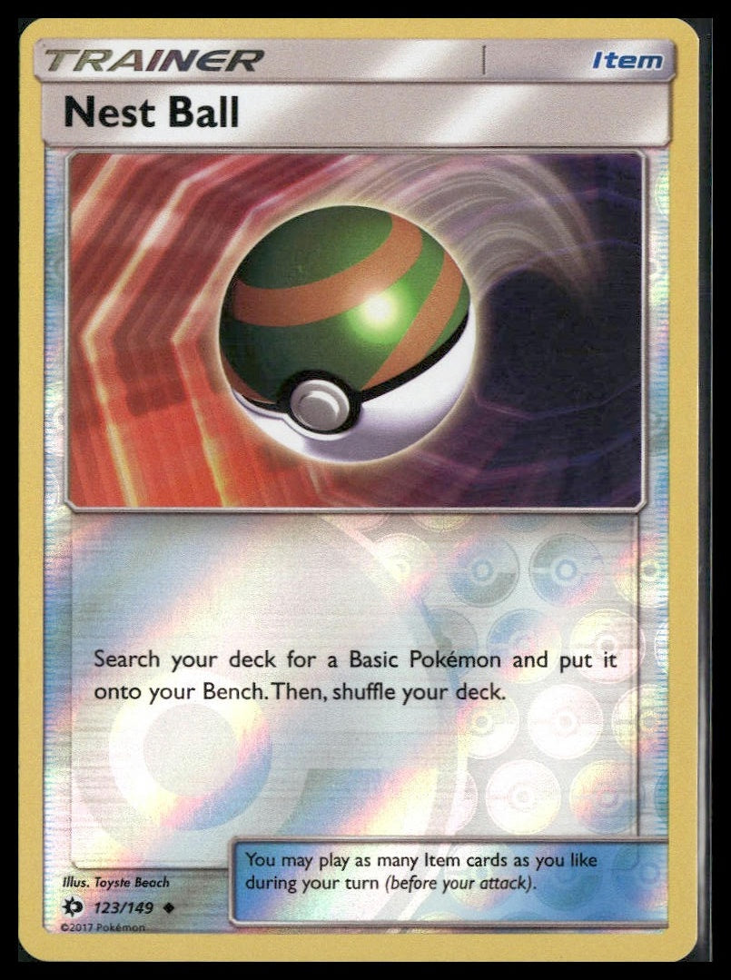 Nest Ball #123/149 Reverse Holo SM Base Set VLP