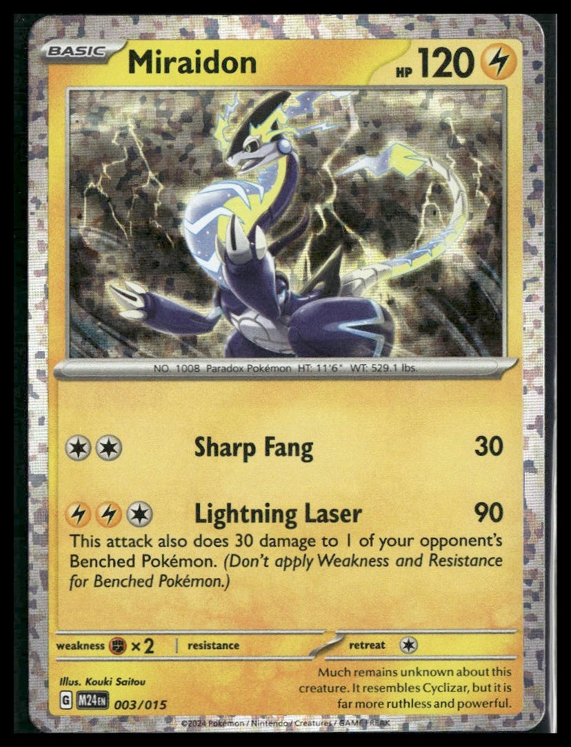 Miraidon #003/015 McDonald's Promos 2024 NM