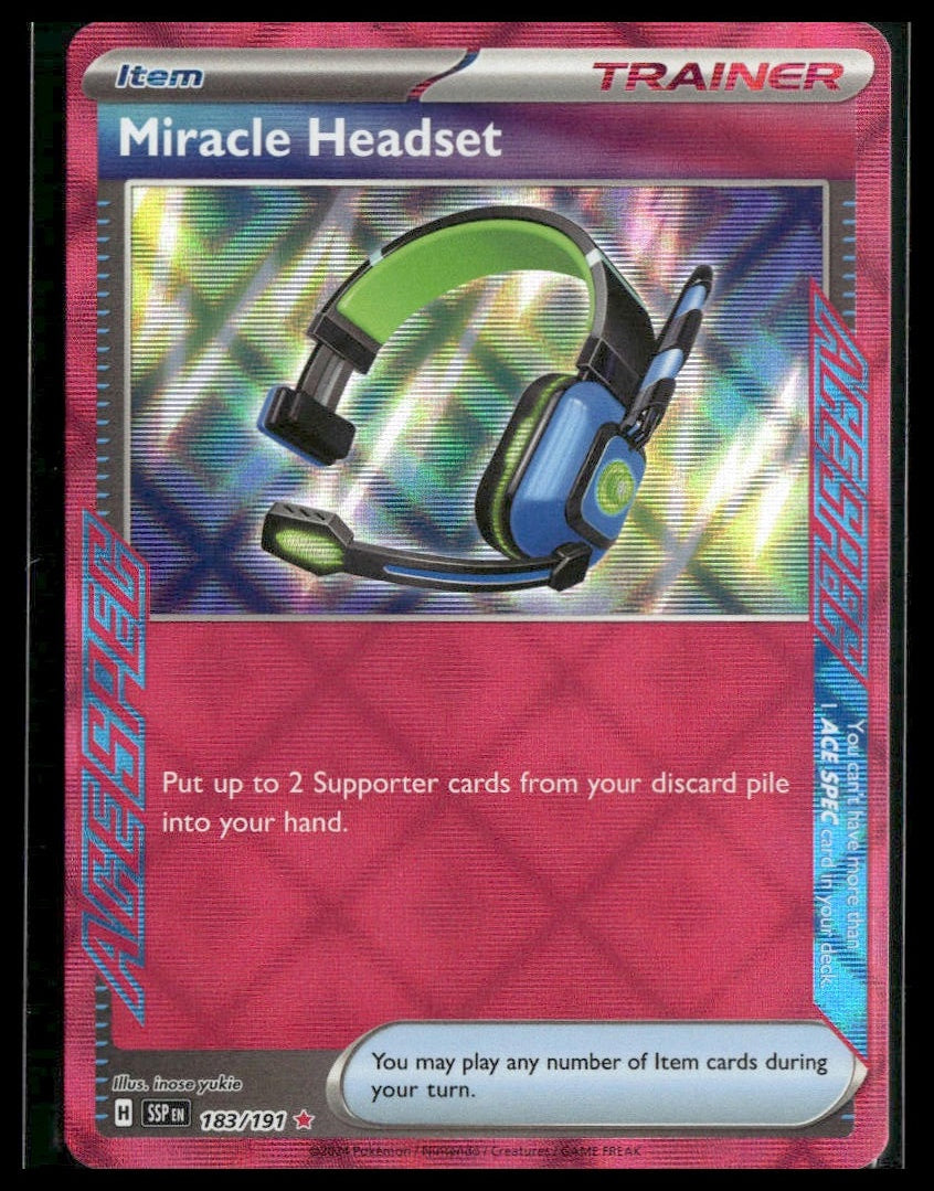 Miracle Headset #183/191 Surging Sparks NM