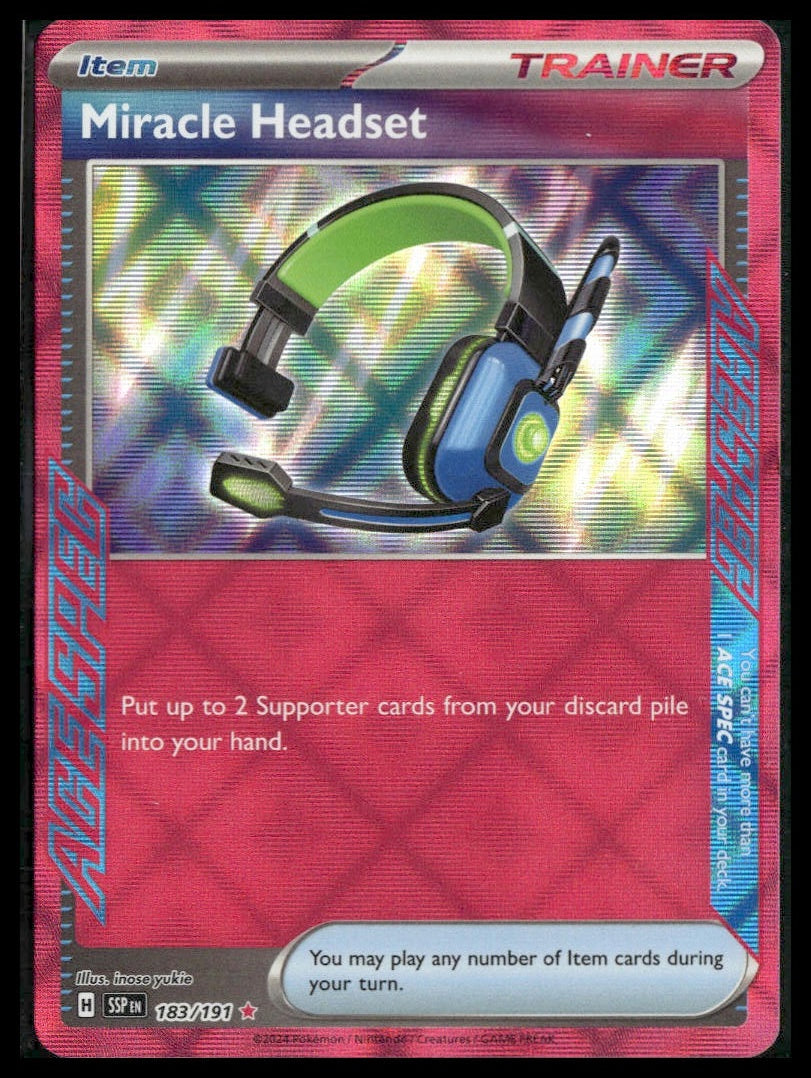 Miracle Headset #183/191 Surging Sparks NM