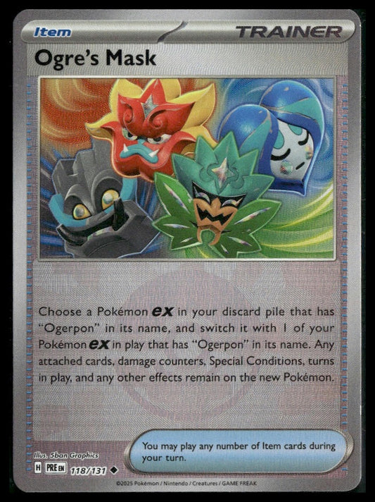 Ogre's Mask #118/131 (Poke Ball) Prismatic Evolutions NM