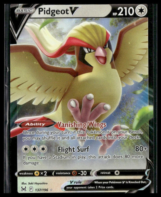 Pidgeot V #137/196 Lost Origin NM