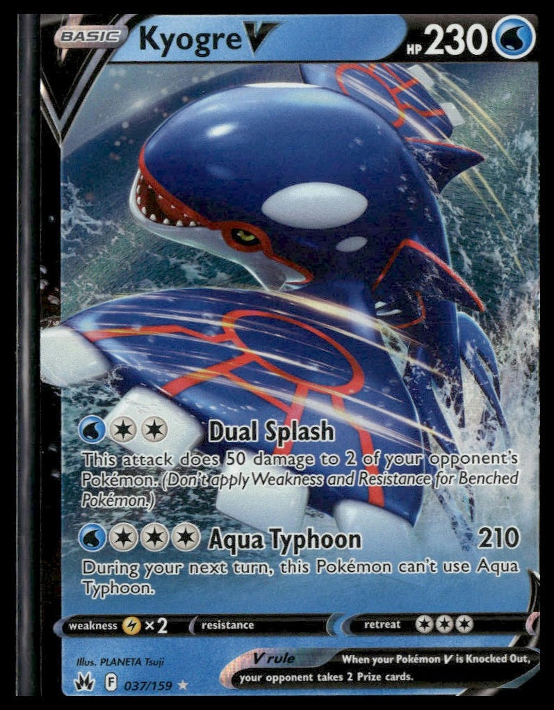 Kyogre V #037/159 Crown Zenith NM