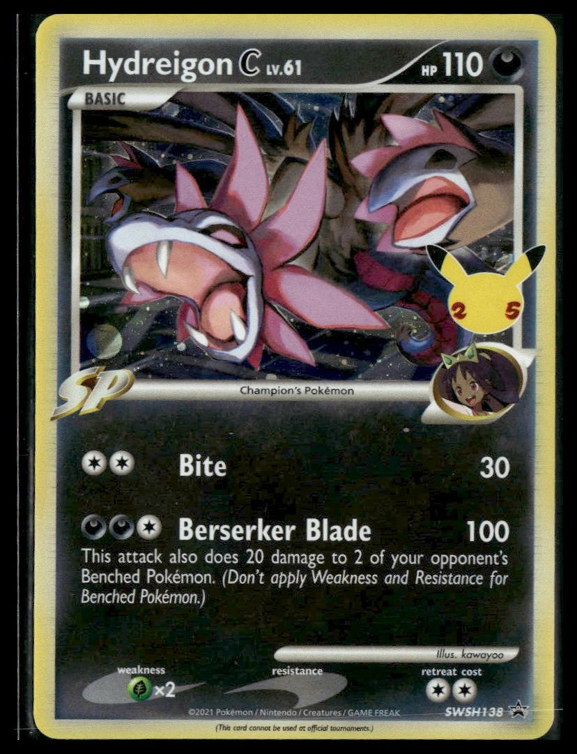Hydreigon C lv.61 #SWSH138 Celebrations Promo NM
