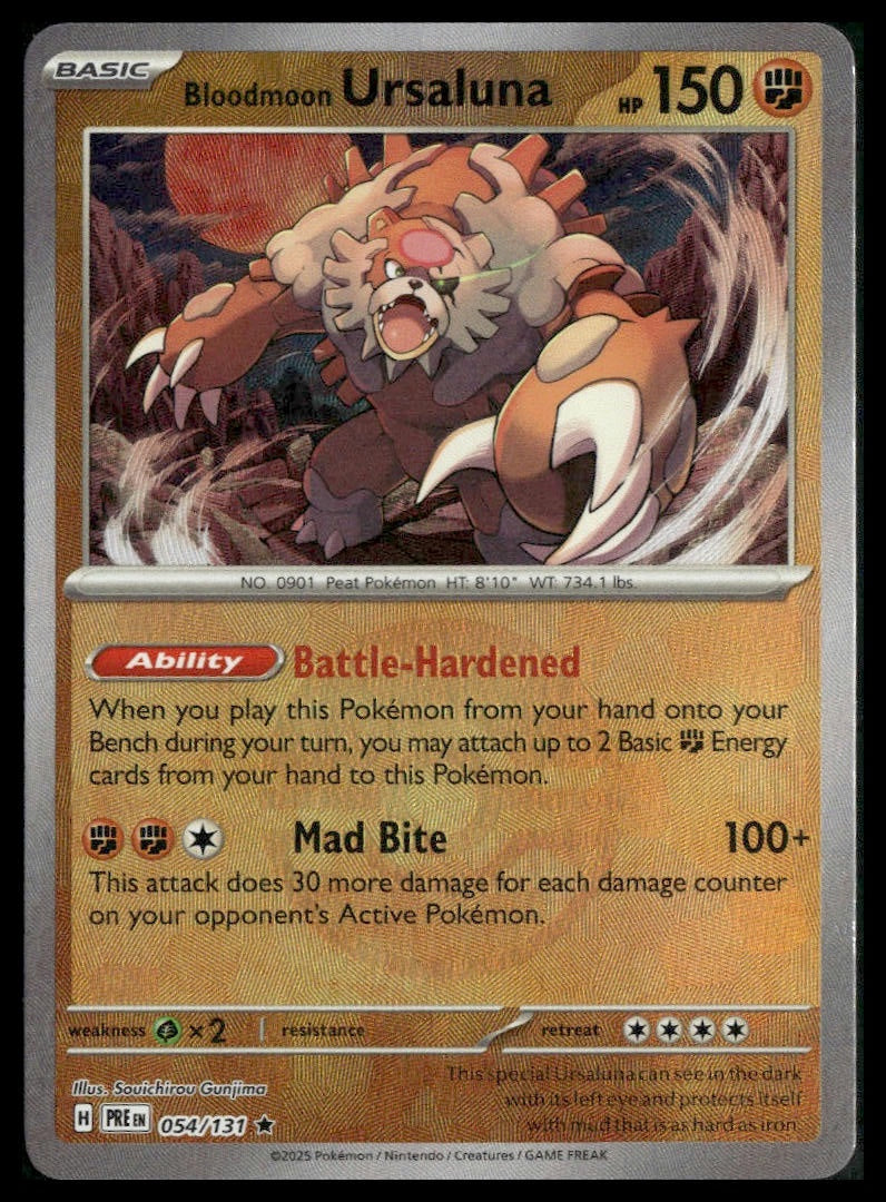 Bloodmoon Ursaluna Poke Ball #054/131 Prismatic Evolutions NM