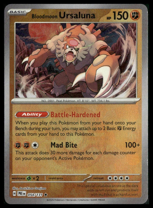 Bloodmoon Ursaluna Poke Ball #054/131 Prismatic Evolutions NM