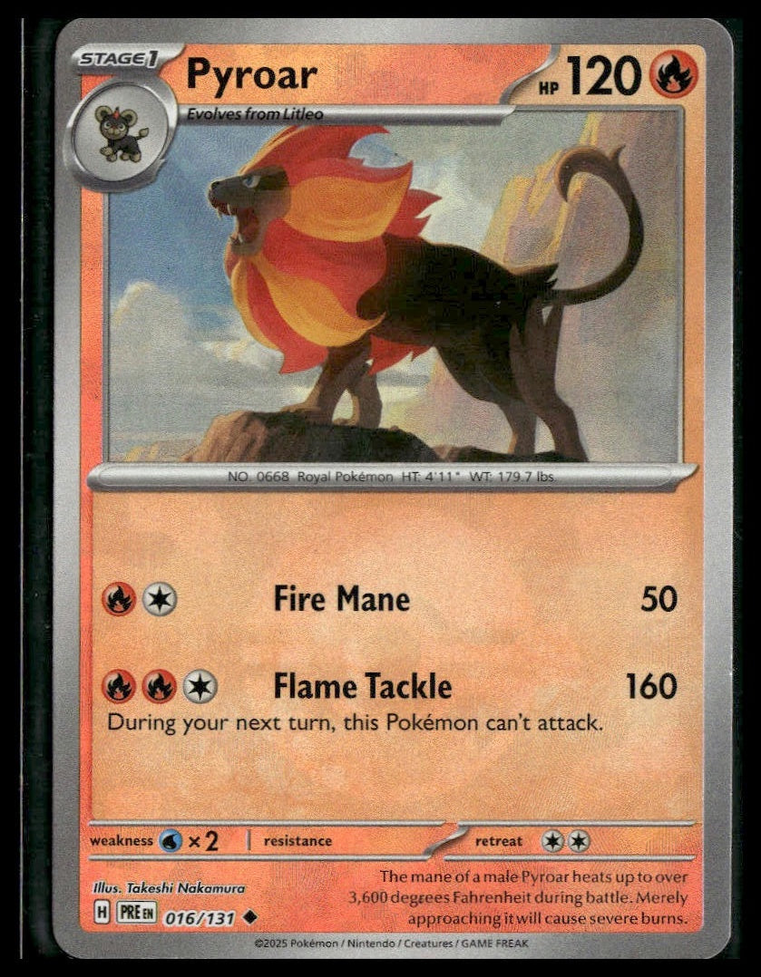 Pyroar #016/131 Poke Ball Prismatic Evolutions NM