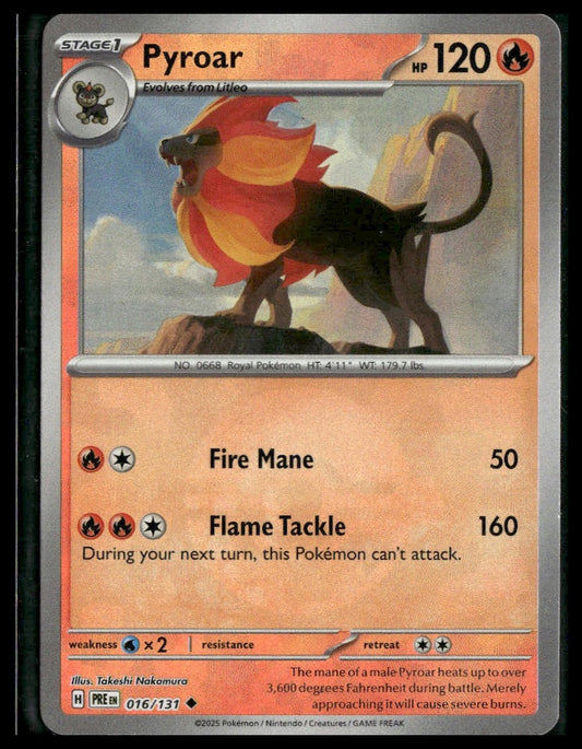 Pyroar #016/131 Poke Ball Prismatic Evolutions NM