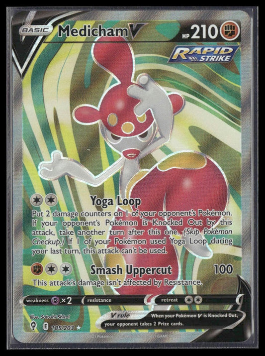 Medicham V (Full Art) #185/203 Evolving Skies NM