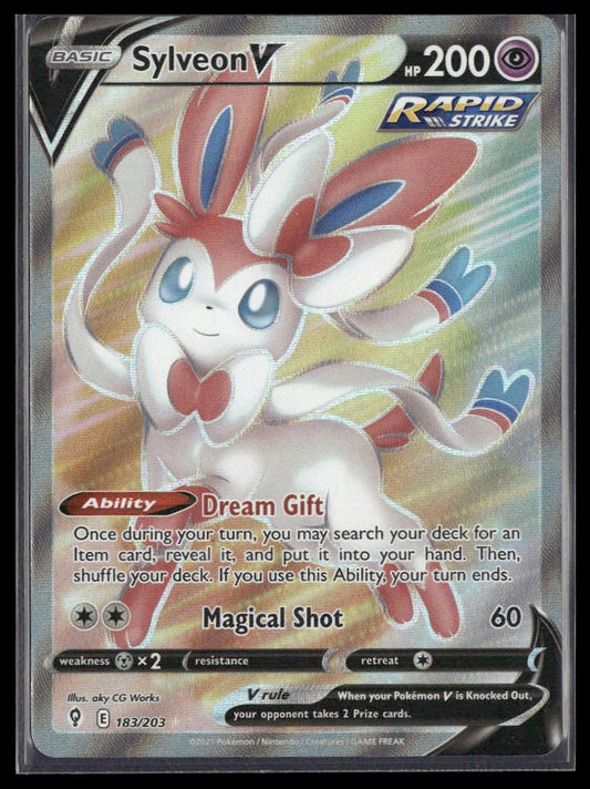 Sylveon V (Full Art) #183/203 Evolving Skies NM