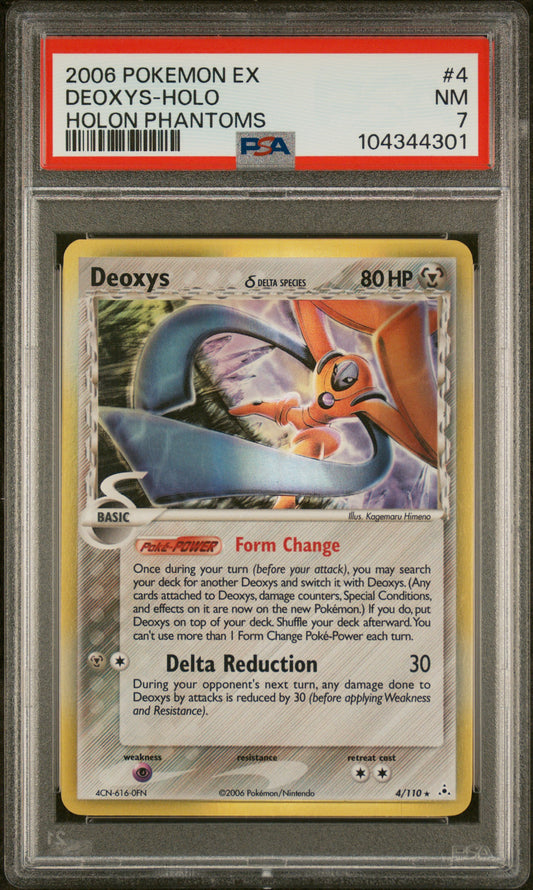 PSA 7 Deoxys #4 Holo Holon Phantoms