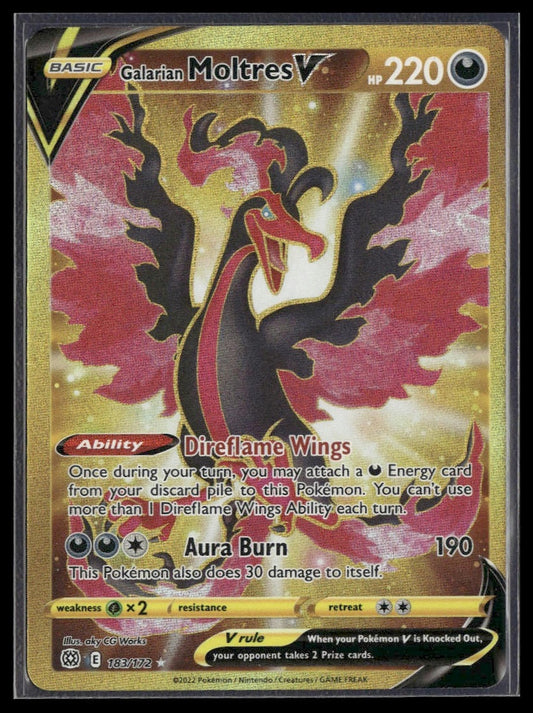 Galarian Moltres V (Secret) #183/172 Brilliant Stars NM