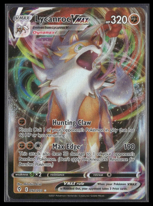Lycanroc VMAX #092/203 Evolving Skies NM