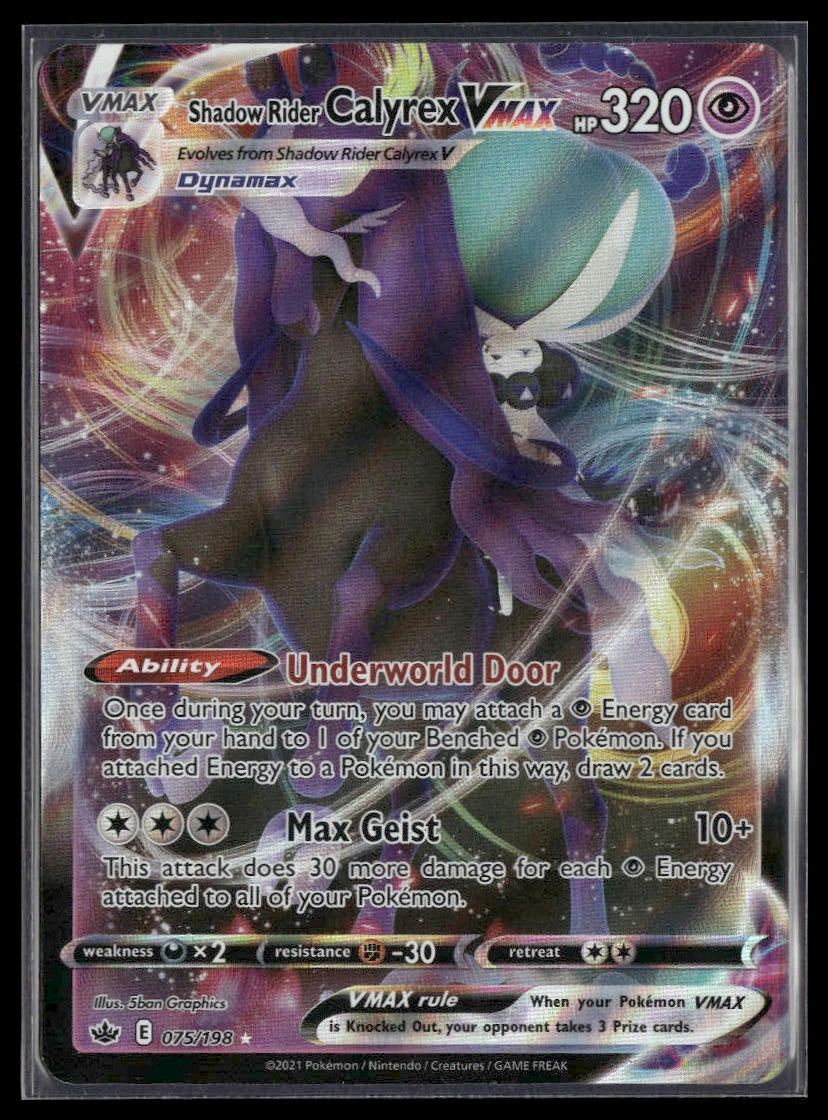 Shadow Rider Calyrex VMAX #075/198 Chilling Reign NM