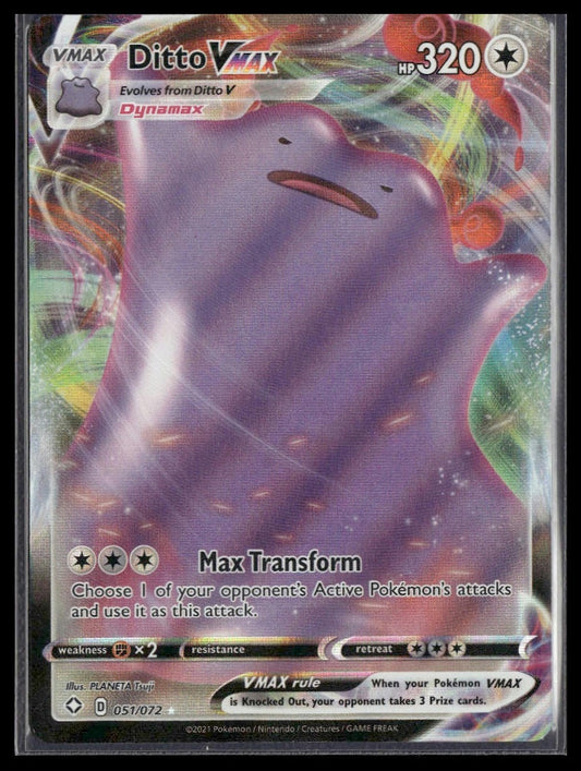 Ditto VMAX #051/072 Shining Fates NM