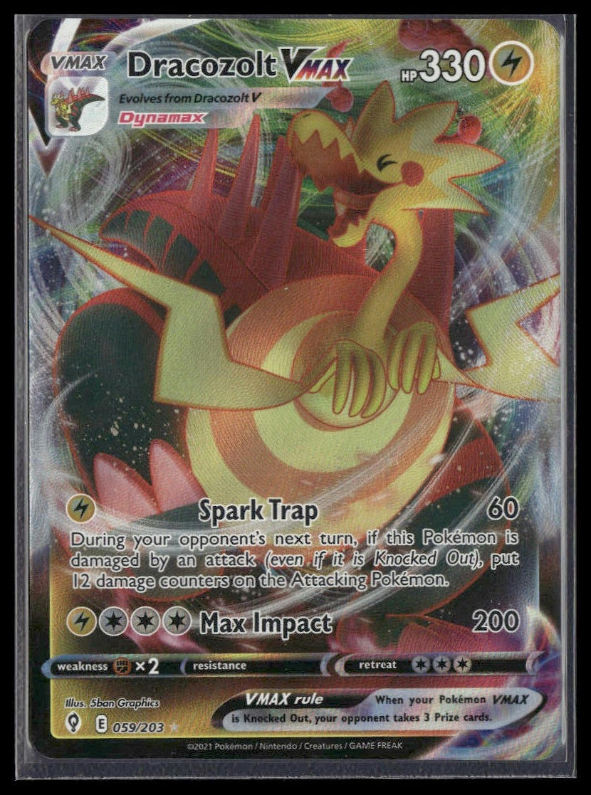 Dracozolt VMAX #059/203 Evolving Skies NM