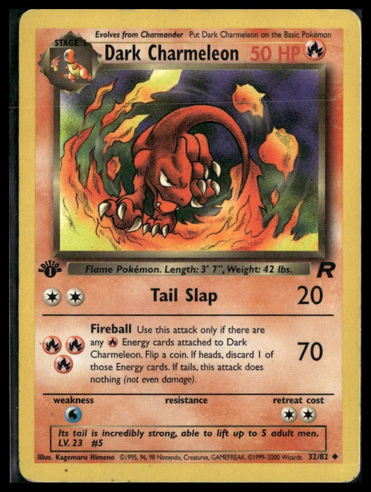 Dark Charmeleon #32/82 1st Edition Team Rocket HP