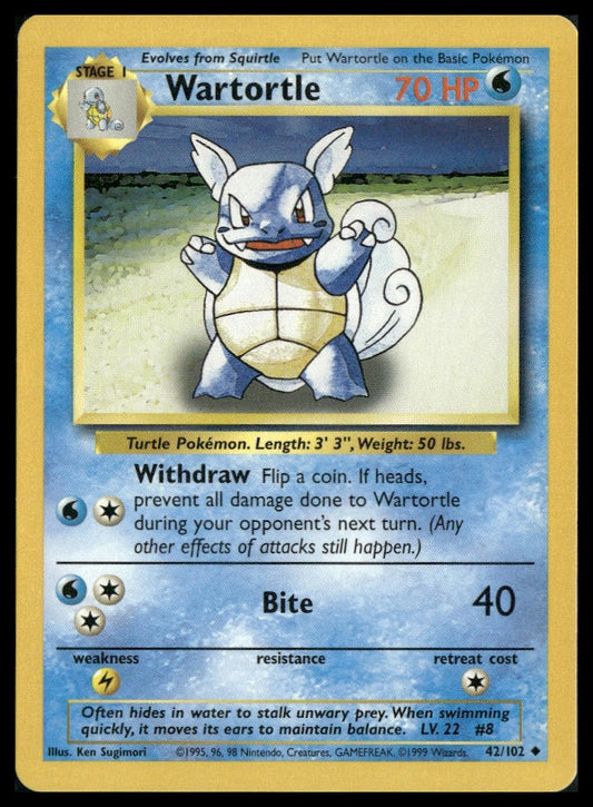 Wartortle #042/102 Base Set LP
