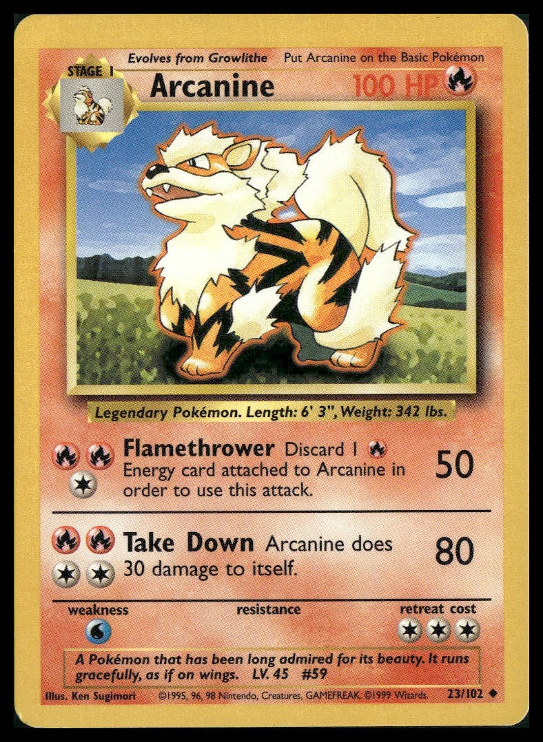 Arcanine #023/102 Base Set LP