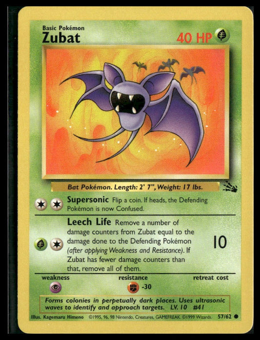 Zubat #57/62 Fossil LP
