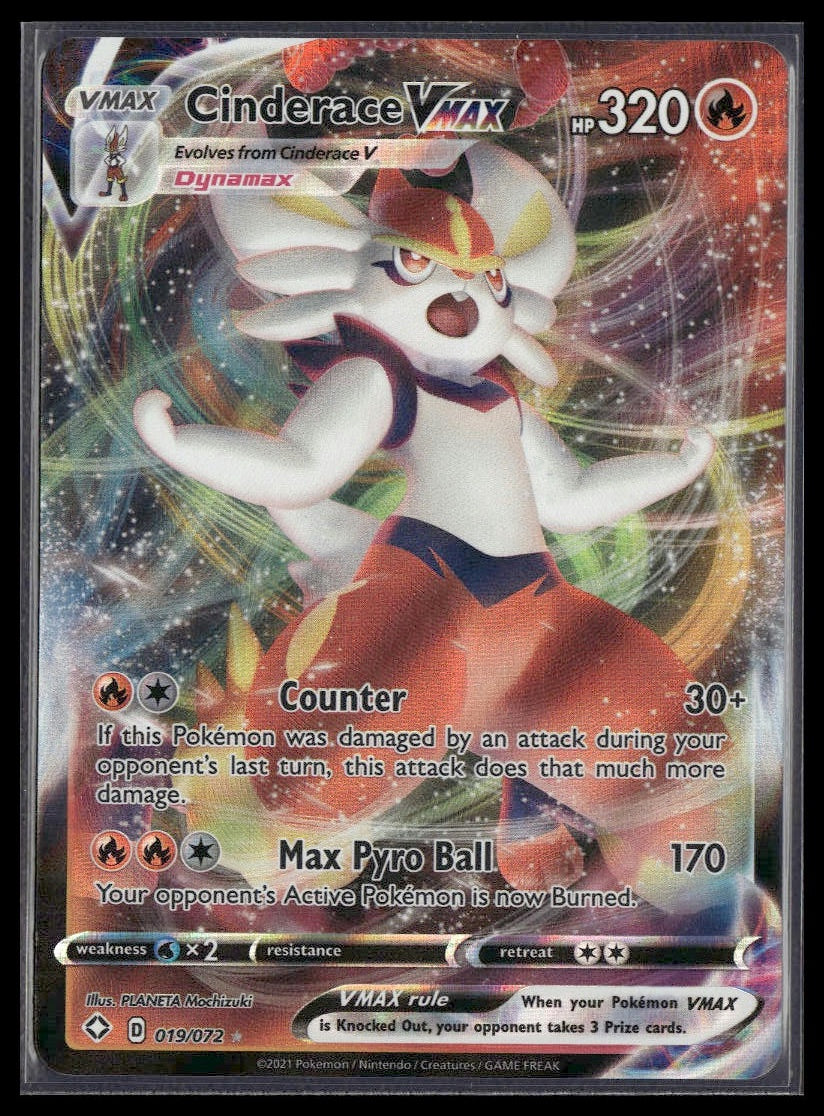 Cinderace VMAX #019/072 Shining Fates NM