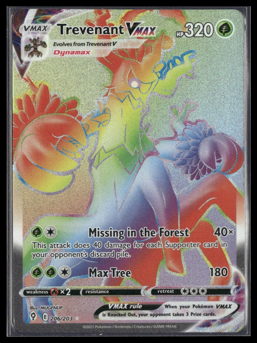 Trevenant VMAX (Secret) #206/203 Evolving Skies NM