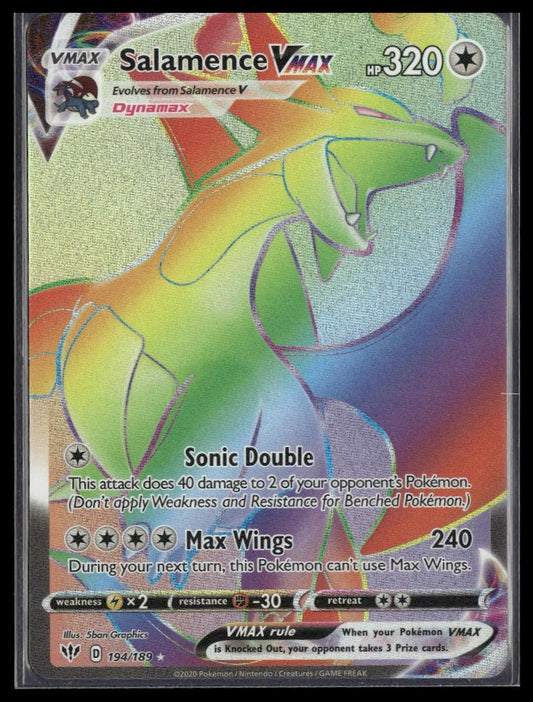 Salamence VMAX (Secret) #194/189 Darkness Ablaze NM