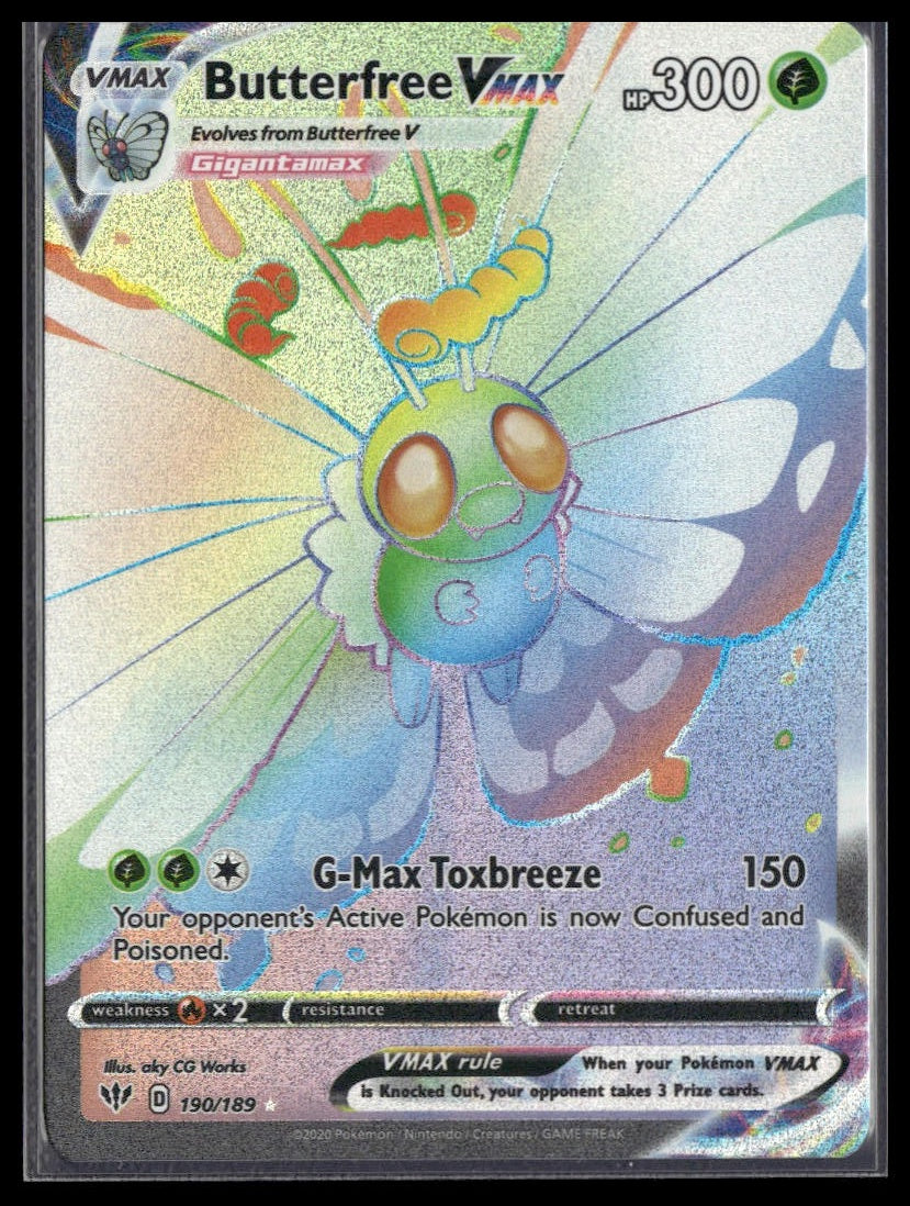 Butterfree VMAX (Secret) #190/189 Darkness Ablaze NM