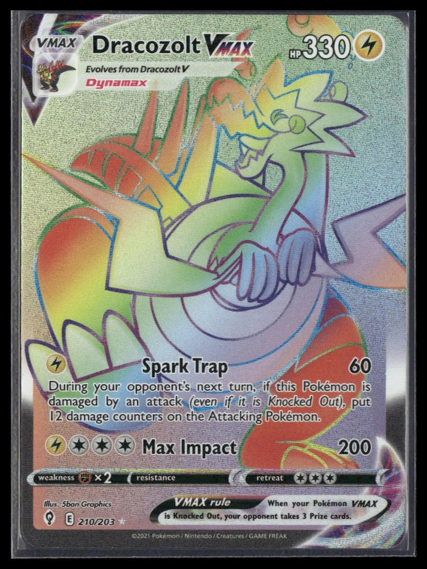 Dracozolt VMAX (Secret) #210/203 Evolving Skies NM