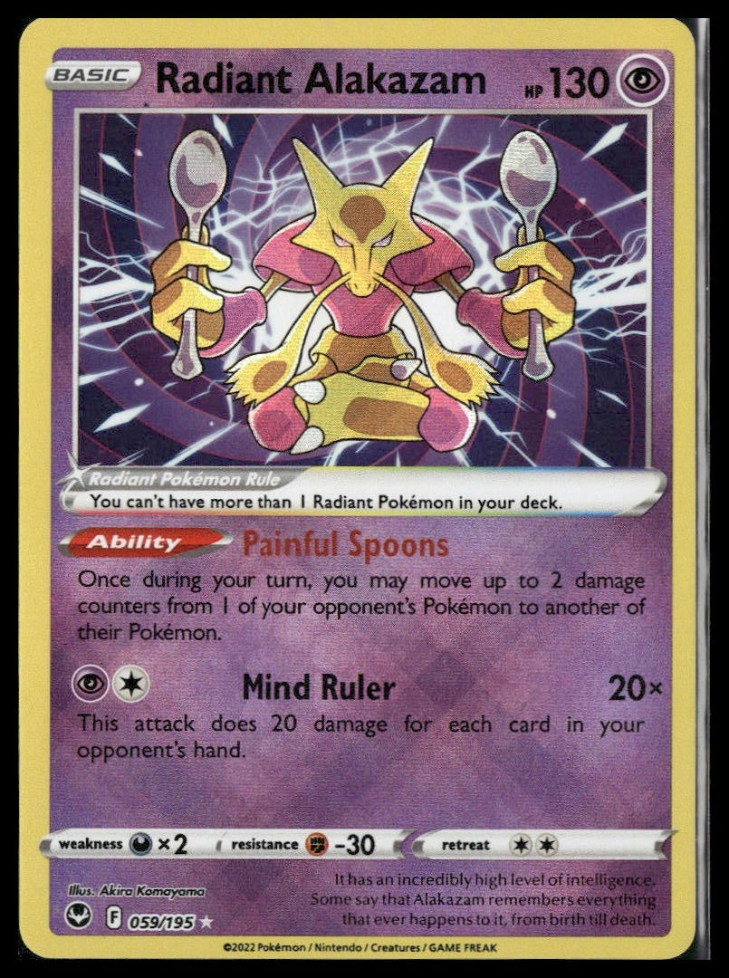 Radiant Alakazam #059/195 Silver Tempest NM