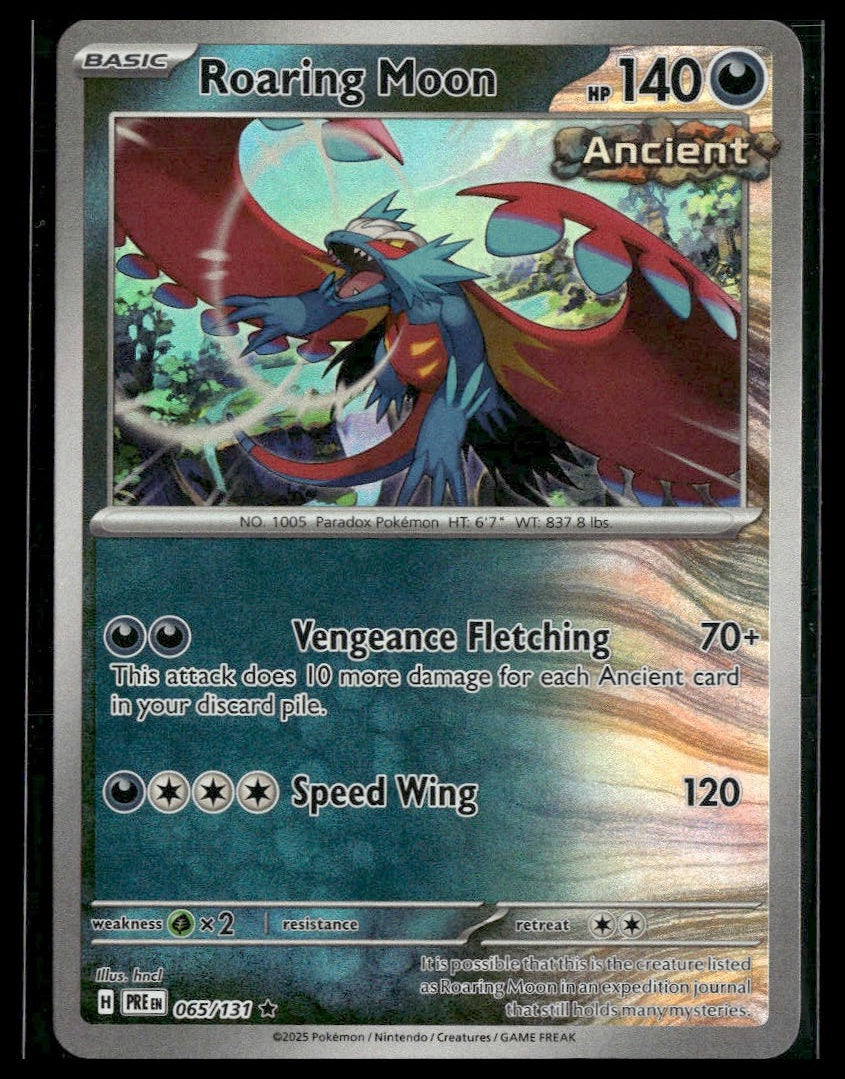 Roaring Moon #065/131 Poke Ball Prismatic Evolutions NM