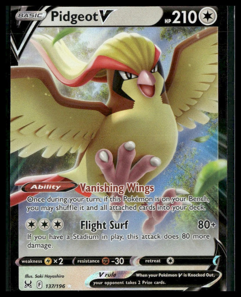 Pidgeot V #137/196 Lost Origin NM