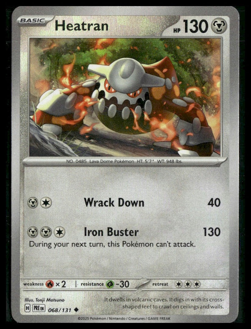 Heatran #068/131 (Poke Ball) Prismatic Evolutions NM